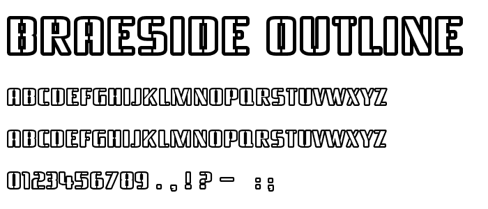 Braeside Outline font